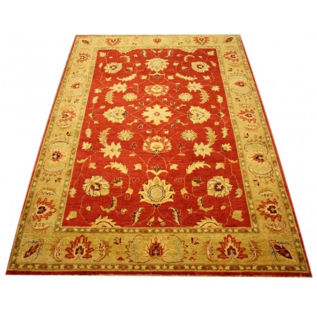 Czerwony oryginalny ręcznie tkany dywan Ziegler Farahan z paksitanu 100% wełna ok 170x240cm ekskluzywny
