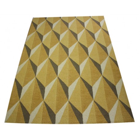 Nowoczesny wełniany dywan z Idnii ręcznie tkany 180x270cm wzór 3d trójwymiarowy