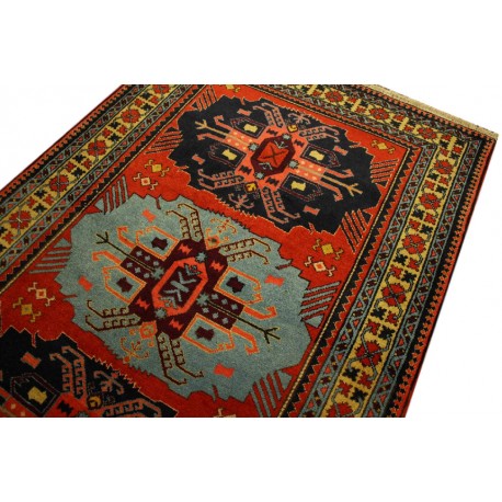 Kaukaski unkatowy gęsto tkany dywan Azerbejdżan Rosja 130x190cm pięky