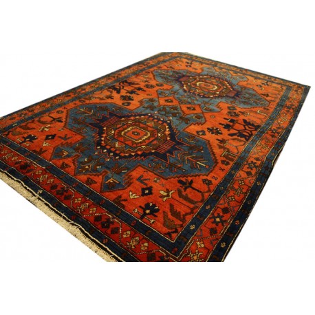 Kaukaski unkatowy gęsto tkany dywan Azerbejdżan Rosja 122x187cm kwiatowy medalion