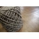 Ręcznie wykonana pufa z wełny filcowanej Ronde brązowo-szara Brinker Carpets