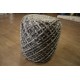 Ręcznie wykonana pufa z wełny filcowanej Ronde brązowo-szara Brinker Carpets