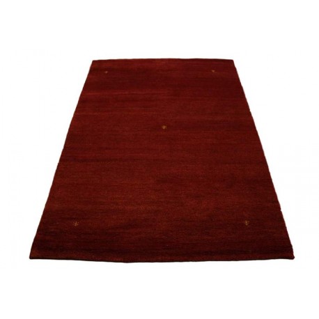 Gładki czerwony nowoczesny dywan Indyjski gabbeh ręcznie tkany 170x240cm piękny