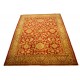 Dwukolorowy czerwony oryginalny ręcznie tkany dywan Ziegler Farahan z paksitanu 100% wełna ok 222x262cm ekskluzywny