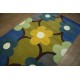 Nowoczesny wełniany dywan Flowers z Indii ręcznie taftowany 150x240cm kolorowe kwiaty