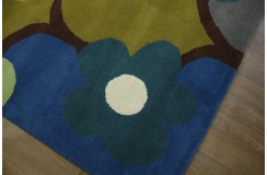 100% wełna gruby dywan z Indii 150x240cm kolorowy design