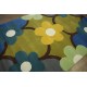 Nowoczesny wełniany dywan Flowers z Indii ręcznie taftowany 150x240cm kolorowe kwiaty