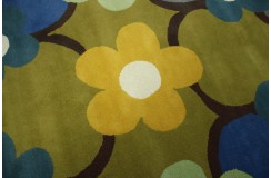 100% wełna gruby dywan z Indii 150x240cm kolorowy design