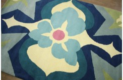 100% wełna gruby dywan z Indii 150x240cm kolorowy design