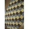 100% wełna gruby dywan z Indii 150x240cm kolorowy design kwadraty