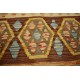 Kaudani ETNICZNY dywan kilim z Afganistanu 100% wełna VINTAGE 150x200cm pastelowe kolory