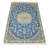 Nain 9la Habibian gęsto ręcznie tkany dywan z Iranu wełna + jedwab ok 90x130cm niebieski