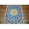 Ręcznie tkany dywan Nain 9la Habibian z Iranu 90x150cm niebieski