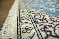 Ręcznie tkany dywan Nain 9la Habibian z Iranu 90x150cm niebieski