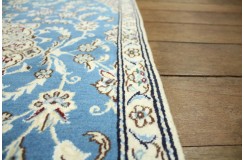 Ręcznie tkany dywan Nain 9la Habibian z Iranu 90x150cm niebieski