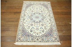 Ręcznie tkany dywan Nain 9la Habibian z Iranu 100x150cm beżowy