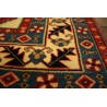 Etniczny wełniany dywan afgański 114x135cm gęsty antyk z jedwabiem