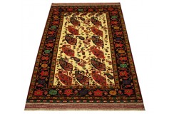 Ręcznie tkany antyczny dywan gęsto tkany 123x168cm wełna ok 1950r. Afganistan etniczny