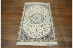 Ręcznie tkany dywan Nain 9la Habibian z Iranu 90x140cm beżowy