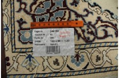Ręcznie tkany dywan Nain 9la Habibian z Iranu 90x140cm beżowy