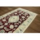 Nain 9la Habibian gęsto ręcznie tkany dywan z Iranu wełna + jedwab 60x90cm czerwony