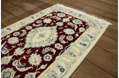 Ręcznie tkany dywan Nain 9la Habibian z Iranu 60x90cm czerwony