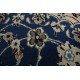 Nain 9la Habibian gęsto ręcznie tkany dywan z Iranu wełna + jedwab 106x180cm niebieski