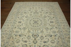Nain 9la Habibian gęsto ręcznie tkany dywan z Iranu wełna + jedwab 200x300cm beżowy