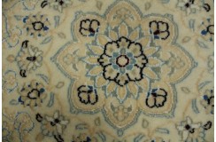 Nain 9la Habibian gęsto ręcznie tkany dywan z Iranu wełna + jedwab 200x300cm beżowy