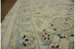 Nain 9la Habibian gęsto ręcznie tkany dywan z Iranu wełna + jedwab 200x300cm beżowy