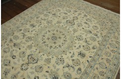 Nain 9la Habibian gęsto ręcznie tkany dywan z Iranu wełna + jedwab 200x300cm beżowy