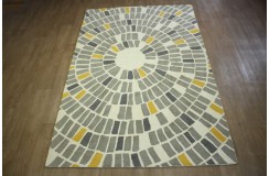 100% wełna gruby dywan z Indii 240x300cm szary design piękny tani