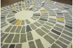 100% wełna gruby dywan z Indii 240x300cm szary design piękny tani