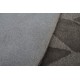 Antracyt/szary gładki dywan wełniany z Indii 240x300cm dwupoziomowe wzory