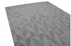 100% wełna gruby wielki dywan z Indii 240x300cm szary dwupoziomowy