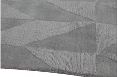100% wełna gruby wielki dywan z Indii 240x300cm szary dwupoziomowy