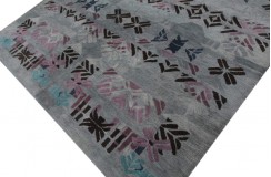 100%wełna gruby dywan z Indii nowoczesny 240x240 wielki salonowy szary