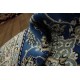 Nain 9la Habibian gęsto ręcznie tkany dywan z Iranu wełna + jedwab 150x245cm niebieski