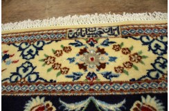 Ręcznie tkany dywan Nain 6la Habibian z Iranu 100x150cm granatowy