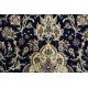 Nain 4la Habibian gęsto ręcznie tkany dywan z Iranu wełna + jedwab ok 130x206cm granatowy majestatyczny unikat