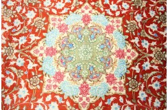 Perski oryginalny dywan Kom unikatowy 100% naturalny jedwab 110x147cm
