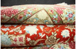 Perski oryginalny dywan Kom unikatowy 100% naturalny jedwab 110x147cm