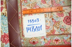 Perski oryginalny dywan Kom unikatowy 100% naturalny jedwab 110x147cm