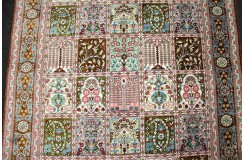 Perski oryginalny dywan Kom unikatowy 100% naturalny jedwab 100x157cm