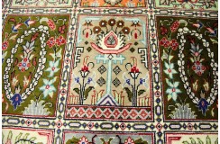 Perski oryginalny dywan Kom unikatowy 100% naturalny jedwab 100x157cm