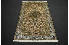 Perski oryginalny dywan Kom unikatowy 100% naturalny jedwab 100x153cm