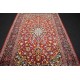 Czerwony oryginalny dywan Kashan (Keszan) półantyczny z Iranu wełna 141x205cm perski 