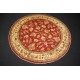 Czerwony tradycyjny ręcznie tkany dywan Ziegler Farahan z Pakistanu 100% wełna 200x200cm ekskluzywny okrągły