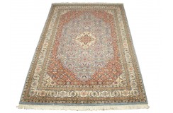 Niebieski piękny dywan Tabriz z Indii ok 170x240cm 100% wełna oryginalny ręcznie tkany perski wart 13 650zł