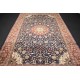Niebieski piękny dywan Tabriz z Indii ok 200x300cm 100% wełna oryginalny ręcznie tkany perski luksusowy
